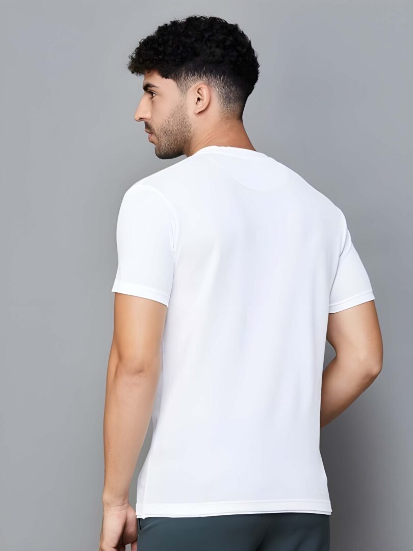 White Graphic Print Cotton Regular T-Shirt for Men – Casual Wear by Just Casual - Image 5