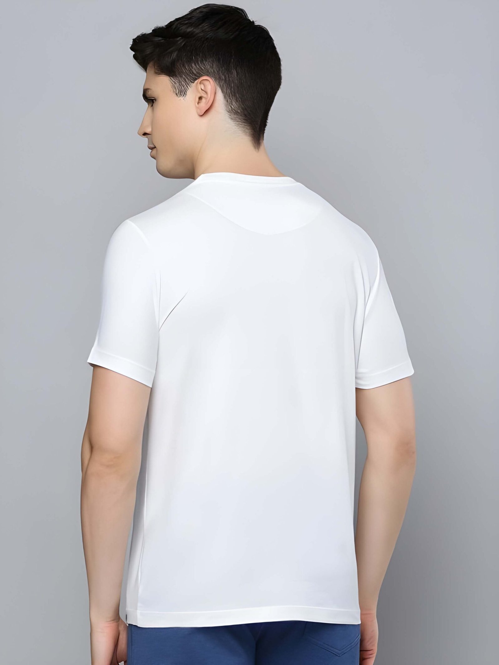 White Graphic Print Cotton Regular T-Shirt for Men – Casual Wear by Just Casual - Image 5