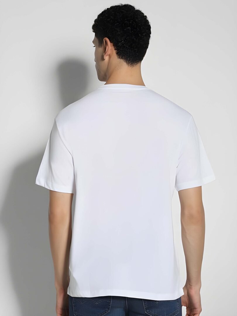 White Graphic Print Cotton Regular T-Shirt for Men – Casual Wear by Just Casual - Image 5