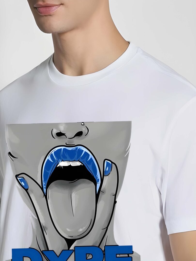 White Graphic Print Cotton Regular T-Shirt for Men – Casual Wear by Just Casual - Image 3