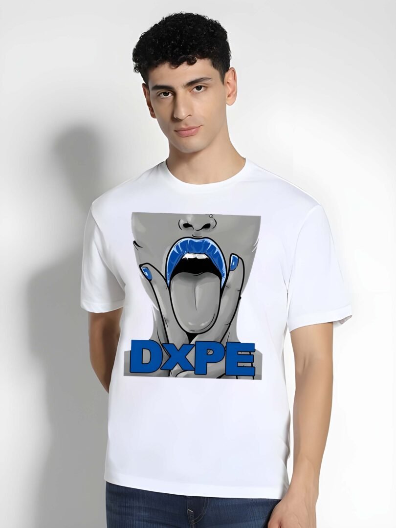 White Graphic Print Cotton Regular T-Shirt for Men – Casual Wear by Just Casual - Image 2