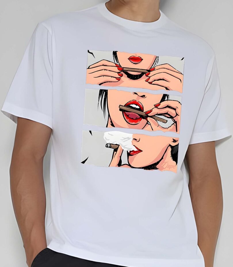 White Graphic Print Cotton Regular T-Shirt for Men – Casual Wear by Just Casual - Image 4