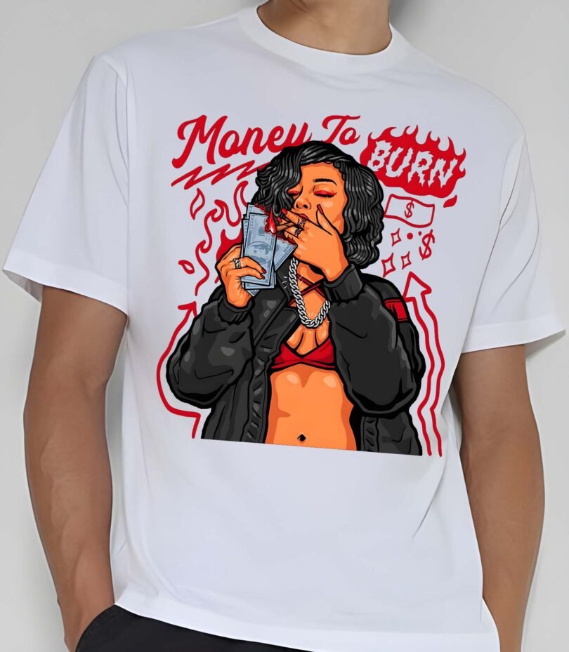 White Graphic Print Cotton Regular T-Shirt for Men – Casual Wear by Just Casual - Image 3