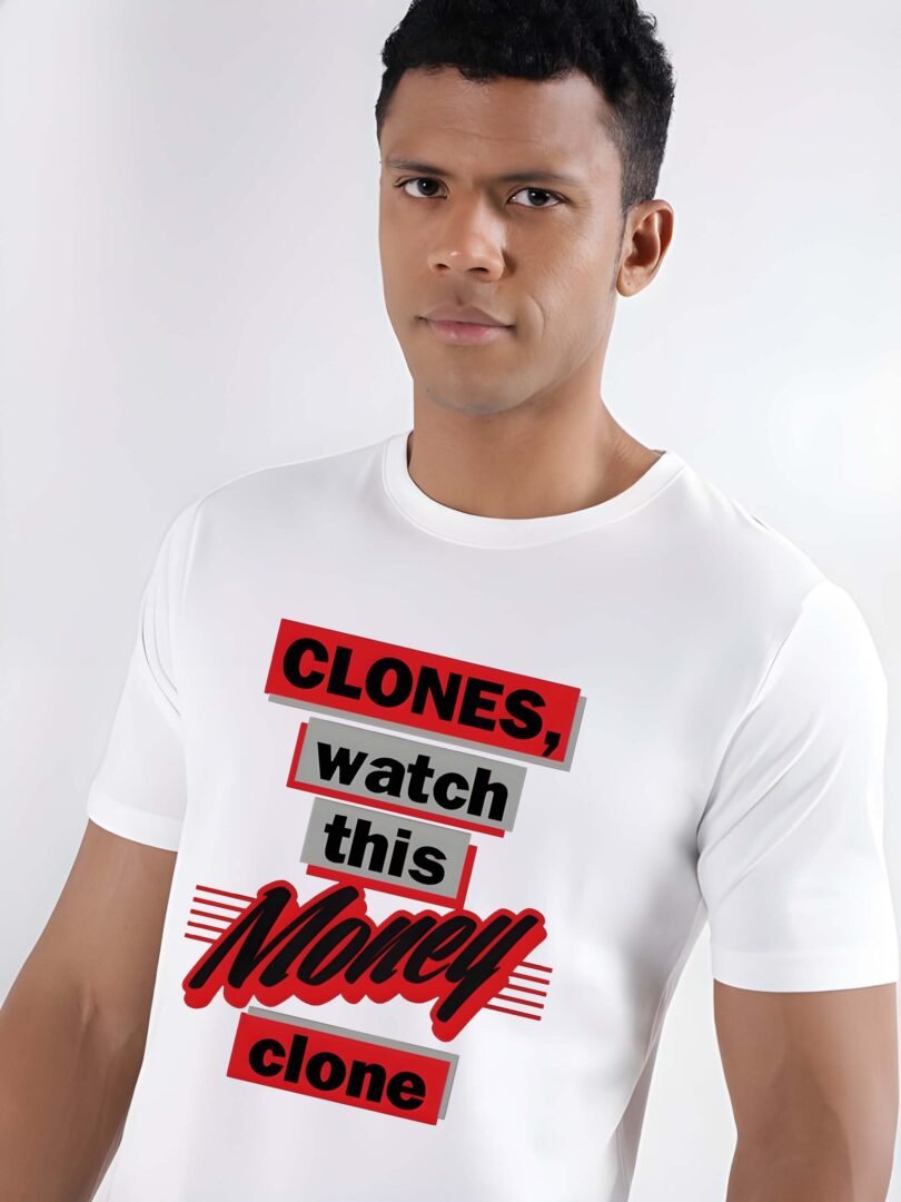White Graphic Print Cotton Regular T-Shirt for Men – Casual Wear by Just Casual - Image 3