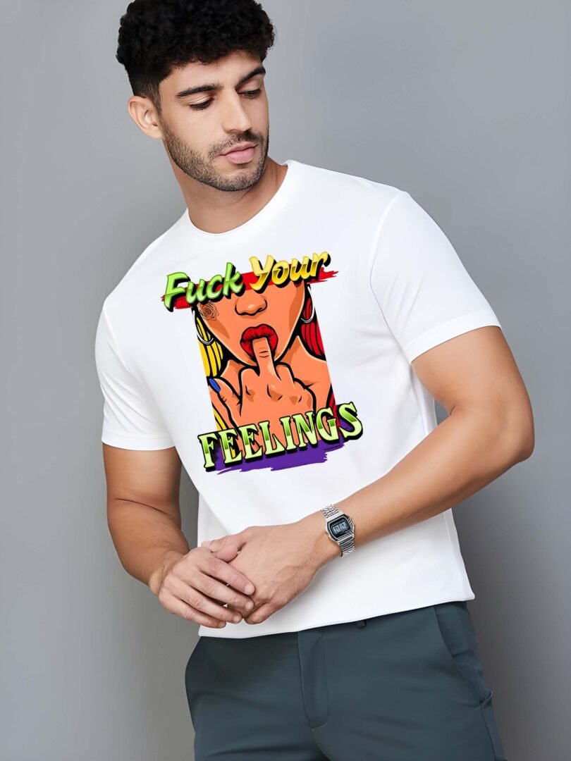 White Graphic Print Cotton Regular T-Shirt for Men – Casual Wear by Just Casual - Image 4