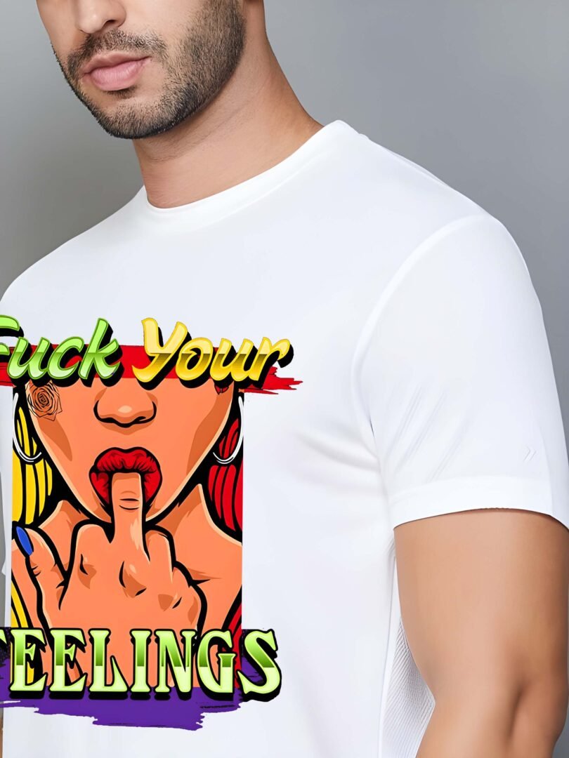 White Graphic Print Cotton Regular T-Shirt for Men – Casual Wear by Just Casual - Image 3