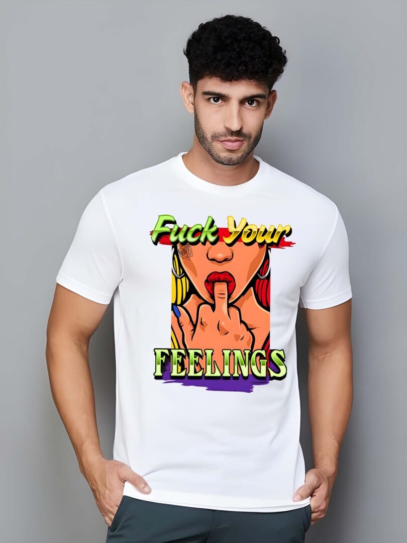 White Graphic Print Cotton Regular T-Shirt for Men – Casual Wear by Just Casual - Image 2