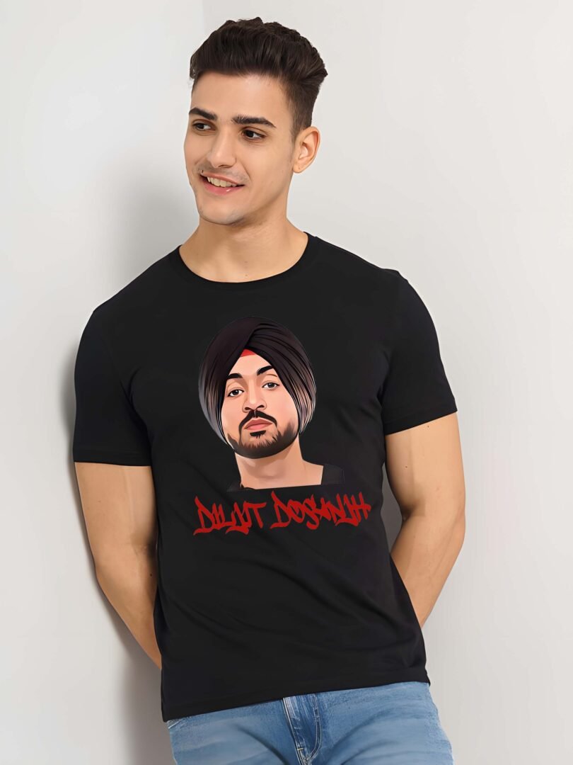 Black Graphic Print Cotton Regular T-Shirt for Men Casual Wear by Just Casual - Image 3