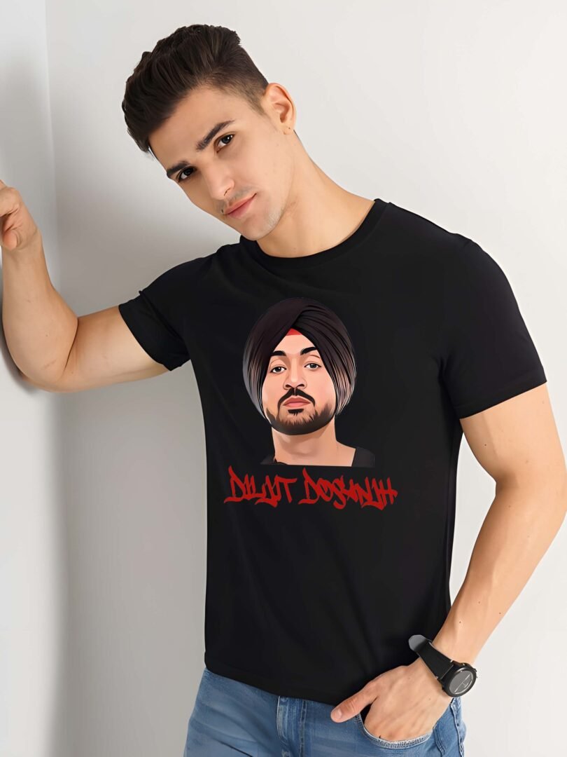Black Graphic Print Cotton Regular T-Shirt for Men Casual Wear by Just Casual - Image 2