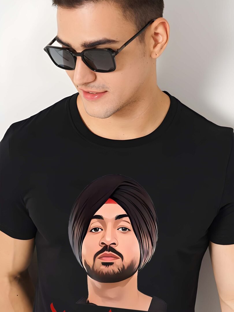 Black Graphic Print Cotton Regular T-Shirt for Men Casual Wear by Just Casual - Image 4