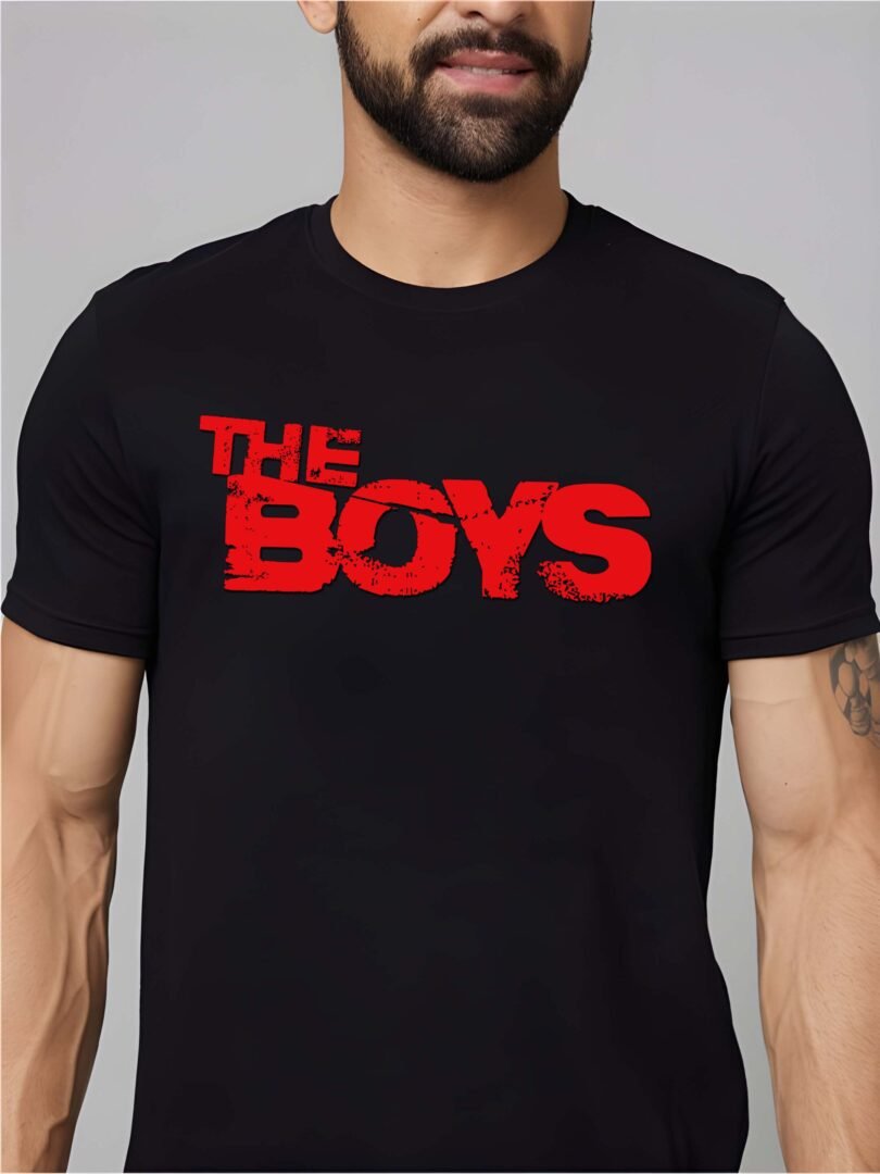 Black Graphic Print Cotton Regular T-Shirt for Men Casual Wear by Just Casual - Image 4