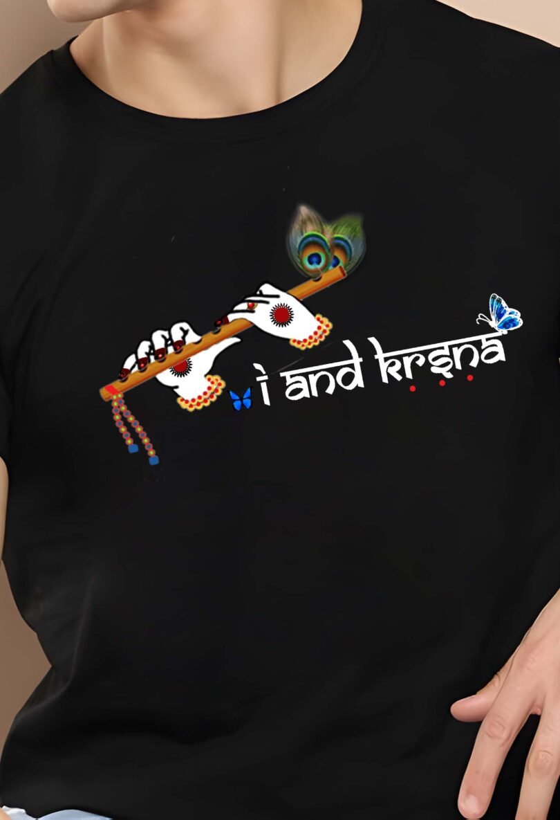 Black Graphic Print Cotton Regular T-Shirt for Men Casual Wear by Just Casual - Image 4
