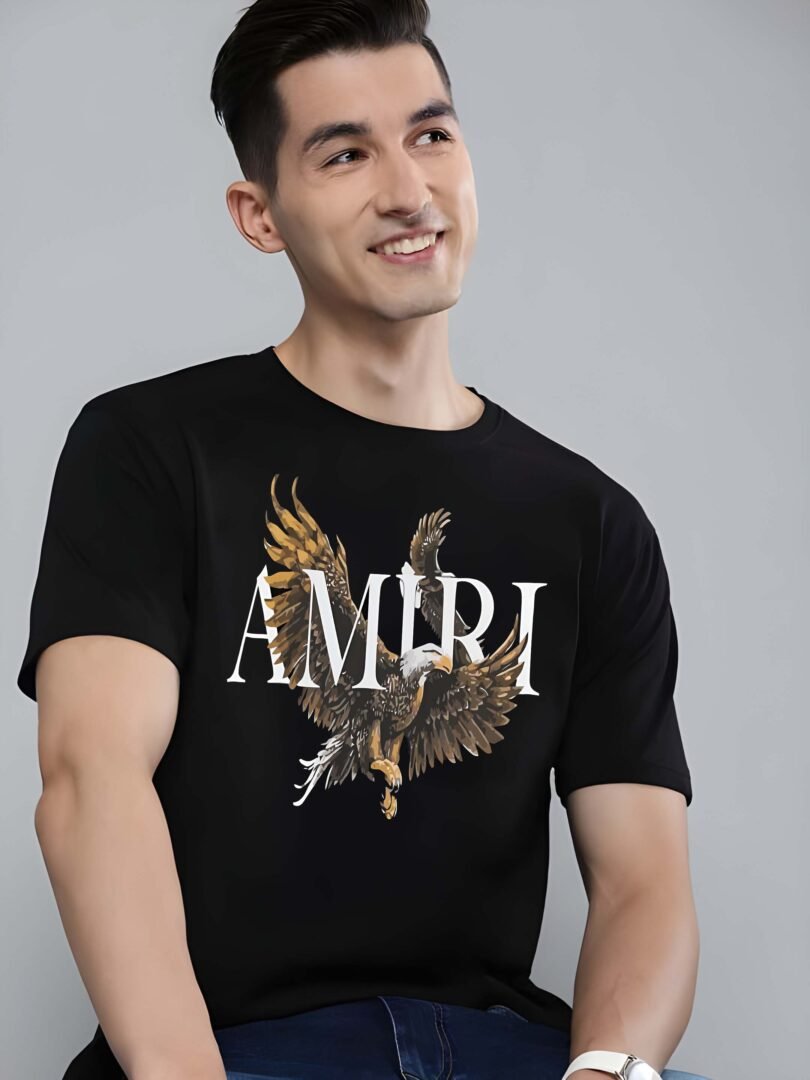 Black Graphic Print Cotton Regular T-Shirt for Men Casual Wear by Just Casual - Image 2