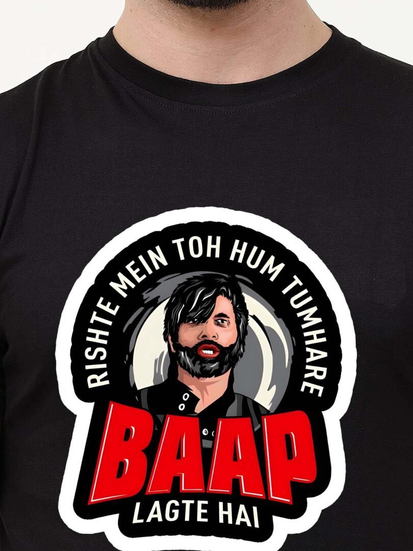Black Graphic Print Cotton Regular T-Shirt for Men Casual Wear by Just Casual - Image 3