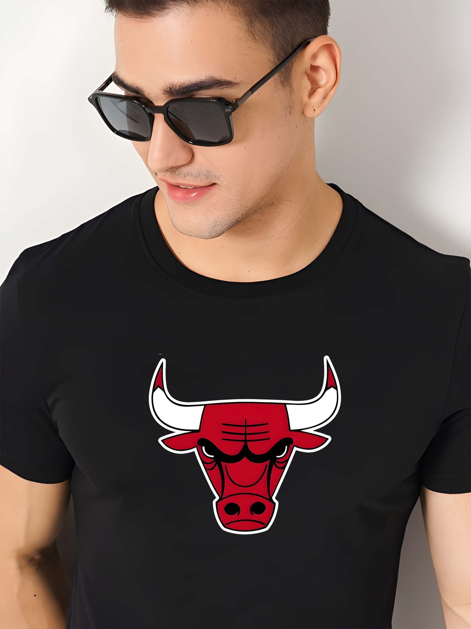 Black Graphic Print Cotton Regular T-Shirt for Men Casual Wear by Just Casual - Image 3