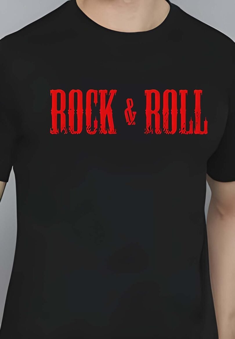 Black Graphic Print Cotton Regular T-Shirt for Men Casual Wear by Just Casual - Image 4