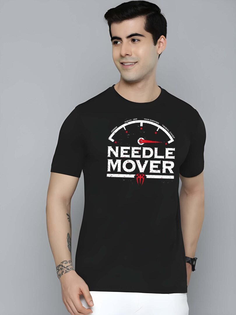 Black Graphic Print Cotton Regular T-Shirt for Men Casual Wear by Just Casual - Image 2