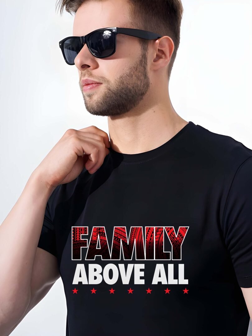 Black Graphic Print Cotton Regular T-Shirt for Men Casual Wear by Just Casual - Image 3