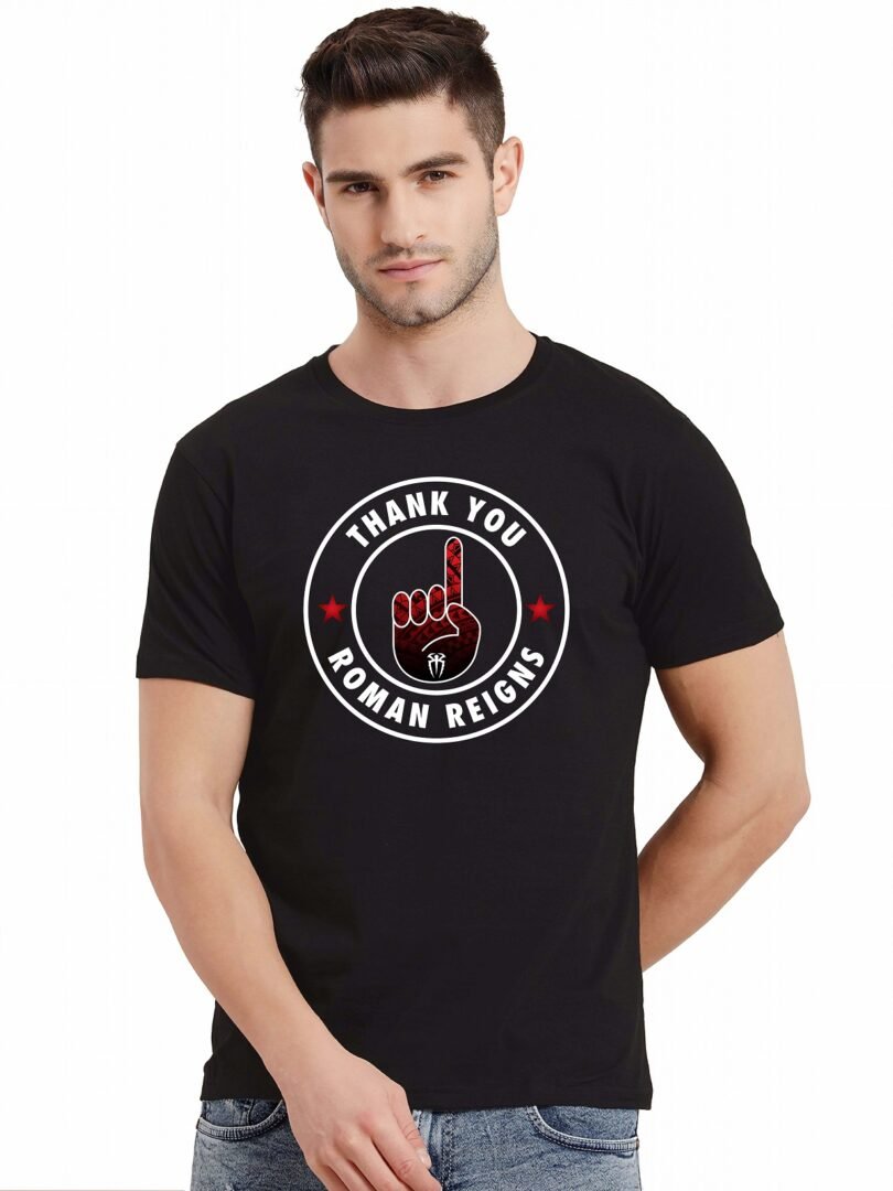 Black Graphic Print Cotton Regular T-Shirt for Men Casual Wear by Just Casual - Image 3