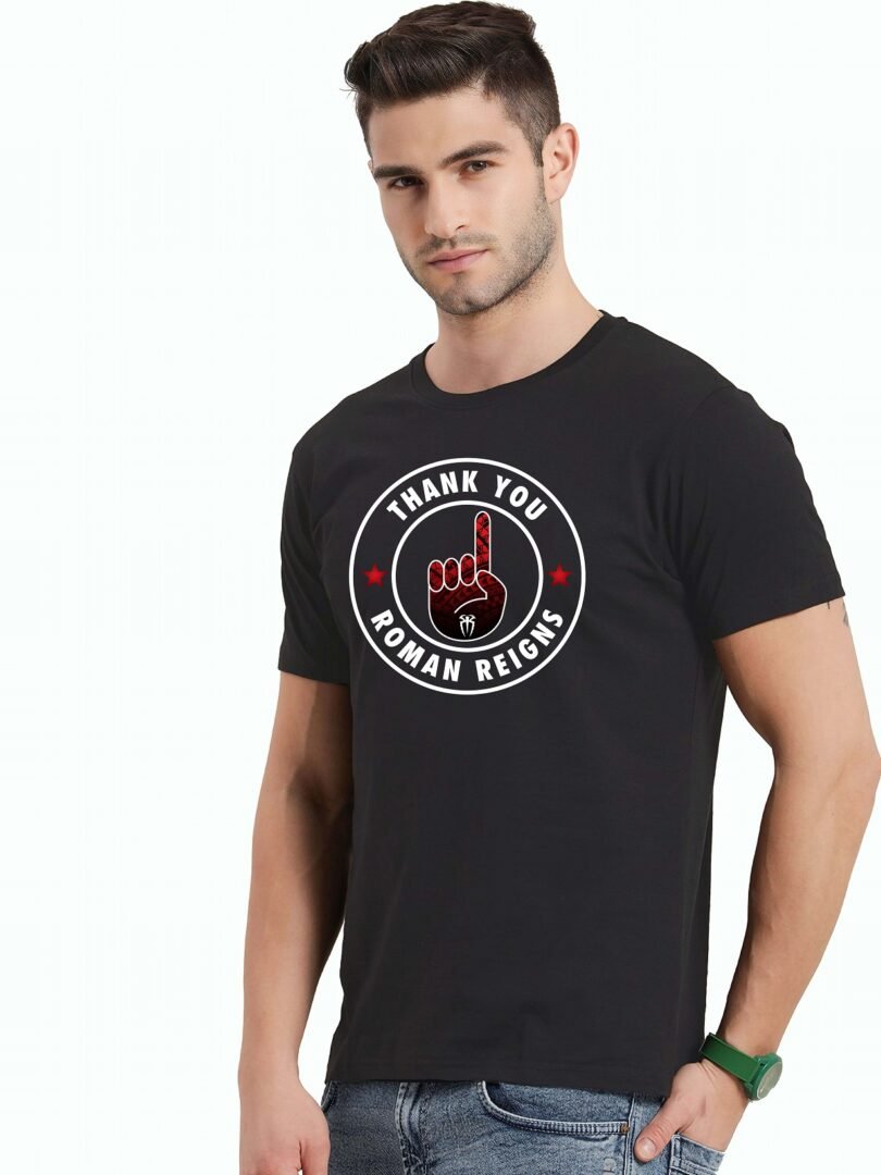 Black Graphic Print Cotton Regular T-Shirt for Men Casual Wear by Just Casual - Image 2