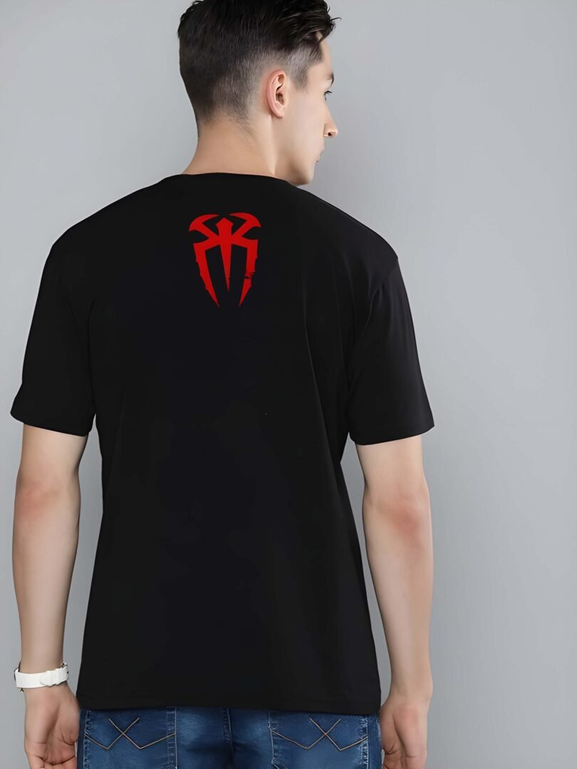 Black Graphic Print Cotton Regular T-Shirt for Men Casual Wear by Just Casual - Image 5