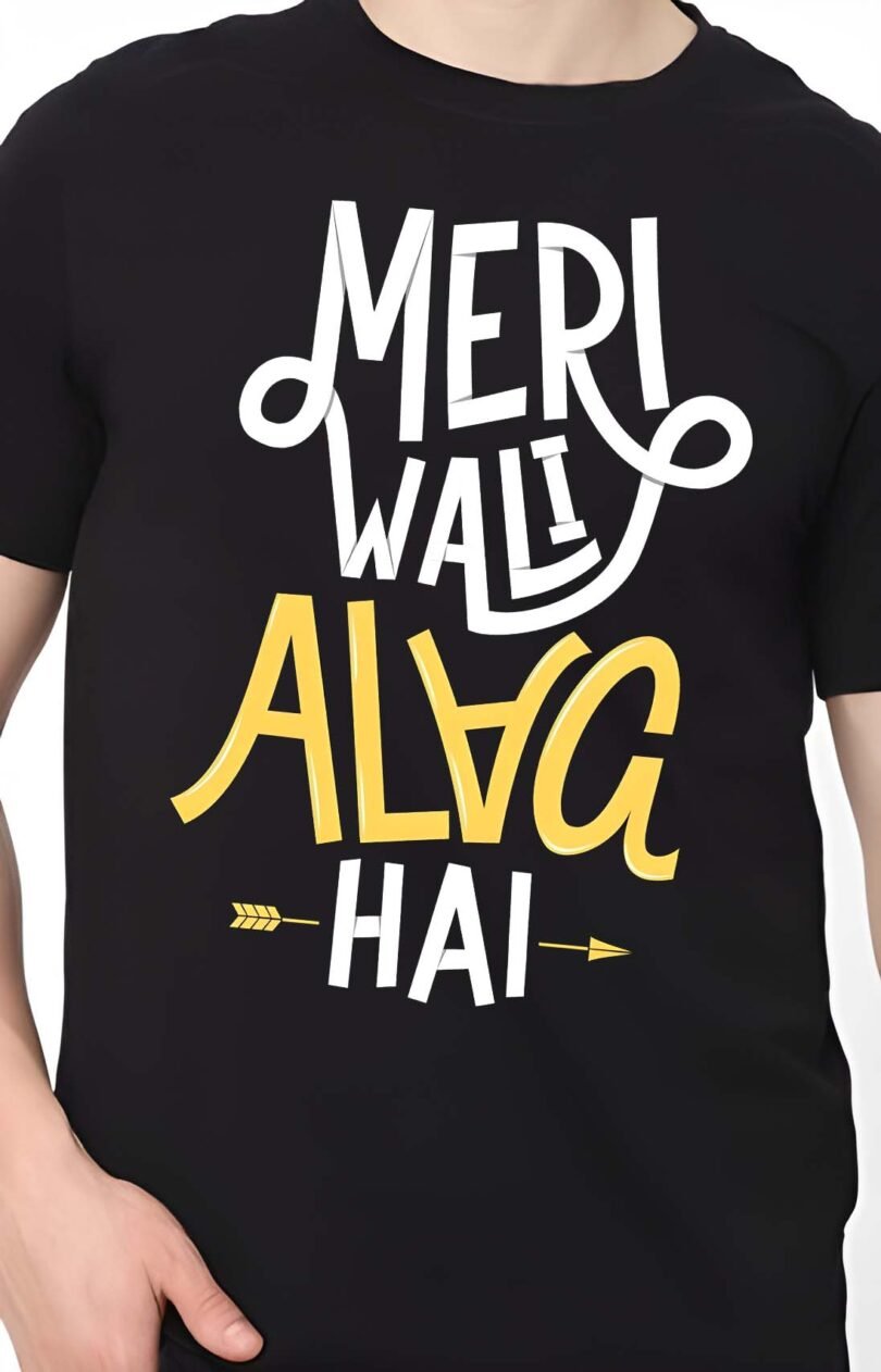 Black Graphic Print Cotton Regular T-Shirt for Men Casual Wear by Just Casual - Image 3