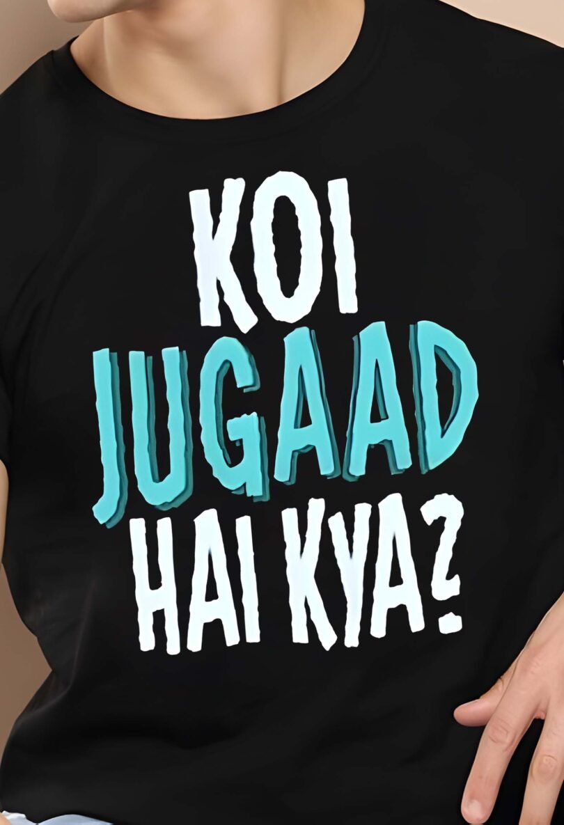 Black Graphic Print Cotton Regular T-Shirt for Men Casual Wear by Just Casual - Image 3