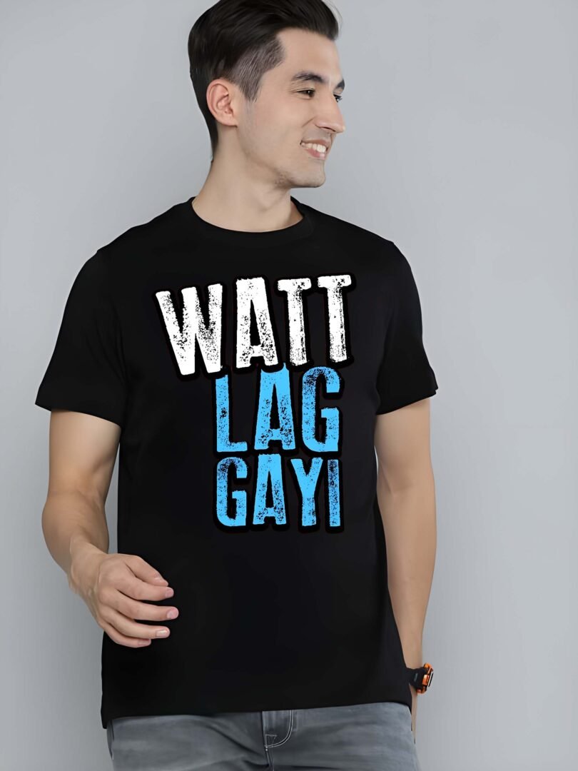 Black Graphic Print Cotton Regular T-Shirt for Men  Casual Wear by Just Casual - Image 2