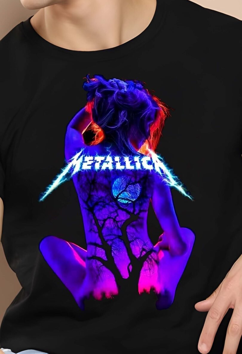 Black Graphic Print Cotton Regular T-Shirt for Men Casual Wear by Just Casual - Image 4