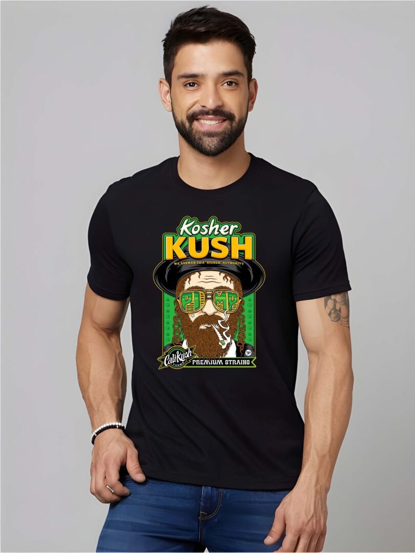 Black Graphic Print Cotton Regular T-Shirt for Men Casual Wear by Just Casual - Image 2