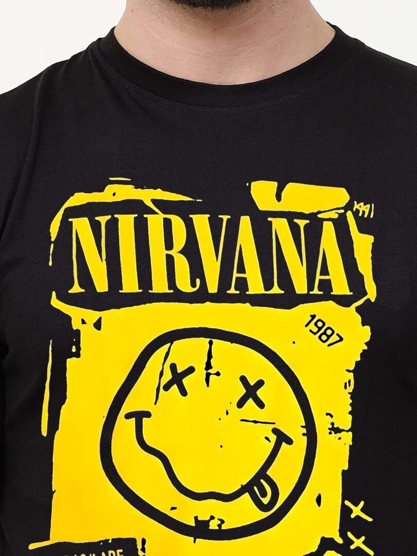 Black Graphic Print Cotton Regular T-Shirt for Men Casual Wear by Just Casual - Image 4