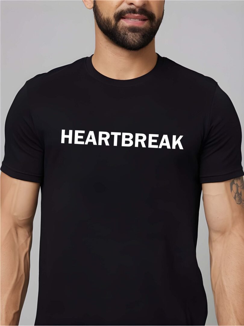 Black Graphic Print Cotton Regular T-Shirt for Men Casual Wear by Just Casual - Image 4