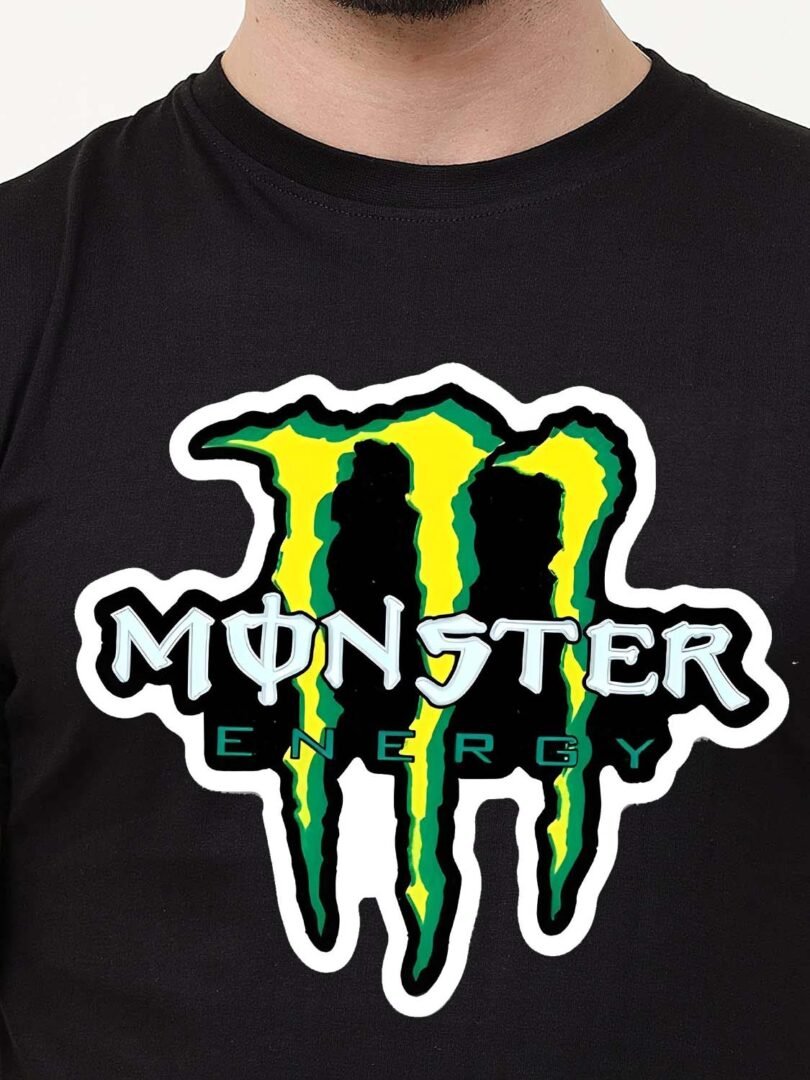 Black Graphic Print Cotton Regular T-Shirt for Men Casual Wear by Just Casual - Image 4