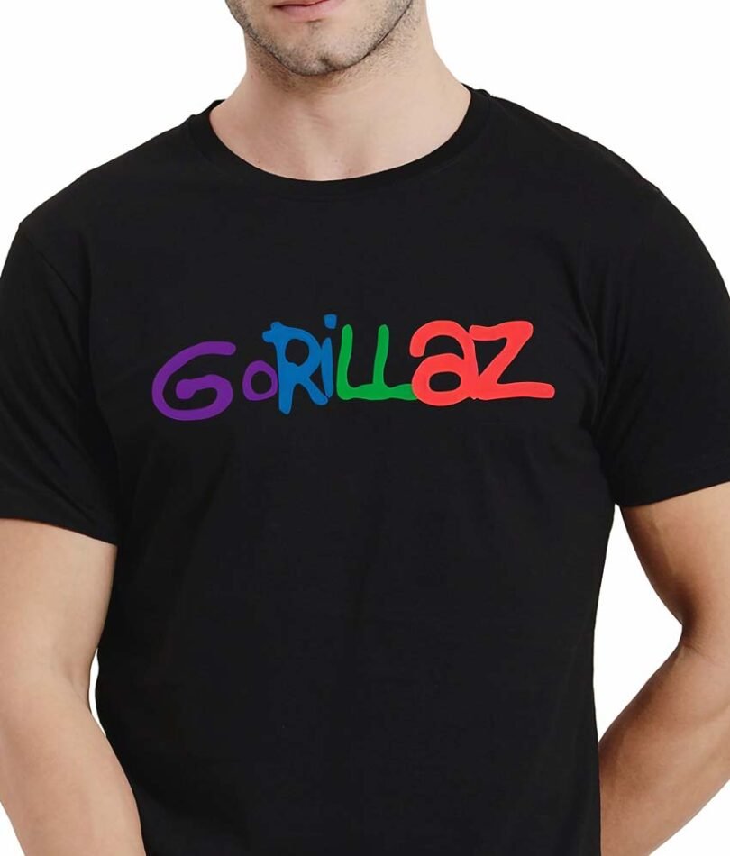Black Graphic Print Cotton Regular T-Shirt for Men Casual Wear by Just Casual - Image 3