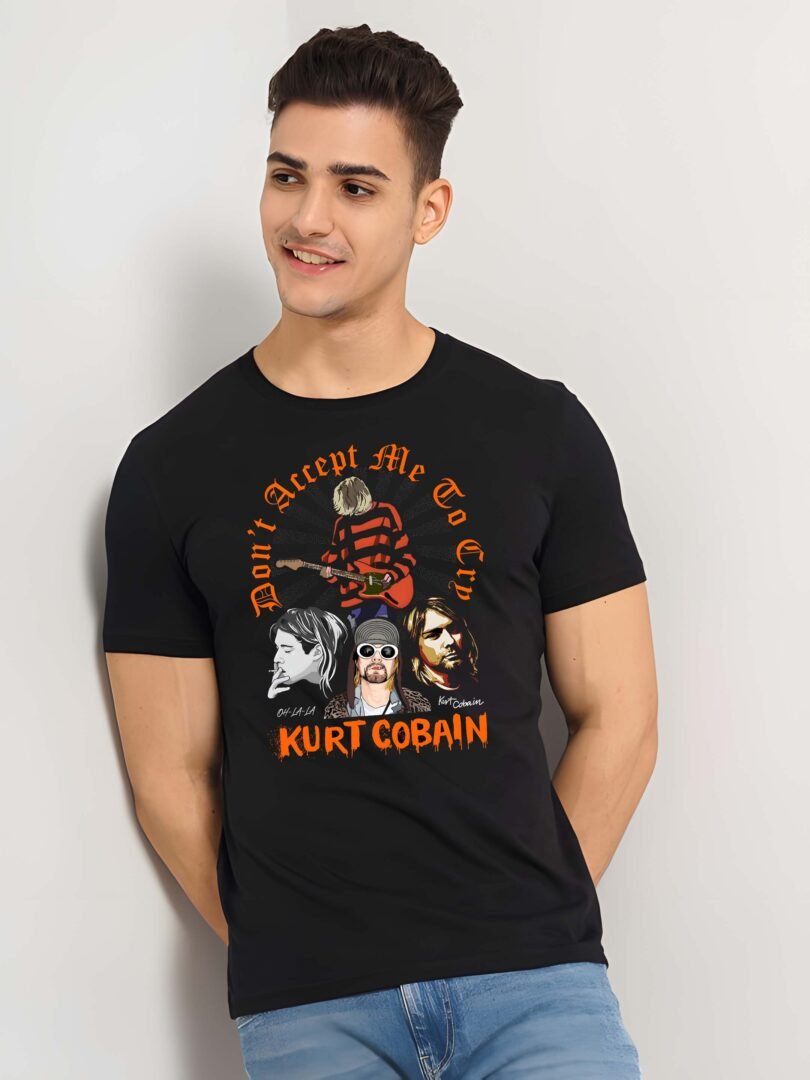 Black Graphic Print Cotton Regular T-Shirt for Men Casual Wear by Just Casual - Image 3