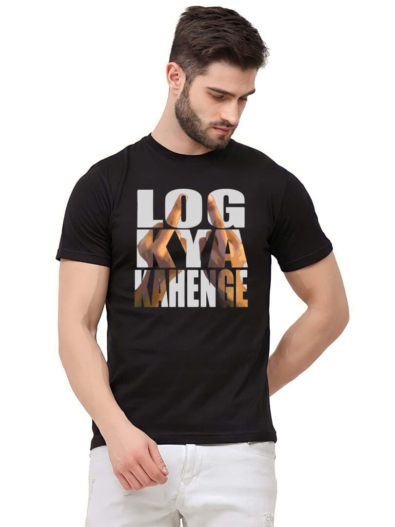Black Graphic Print Cotton Regular T-Shirt for Men Casual Wear by Just Casual - Image 3