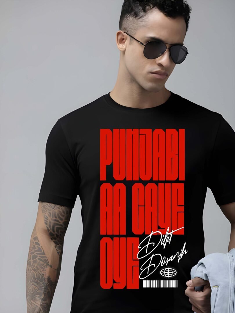 Black Graphic Print Cotton Regular T-Shirt for Men Casual Wear by Just Casual - Image 2