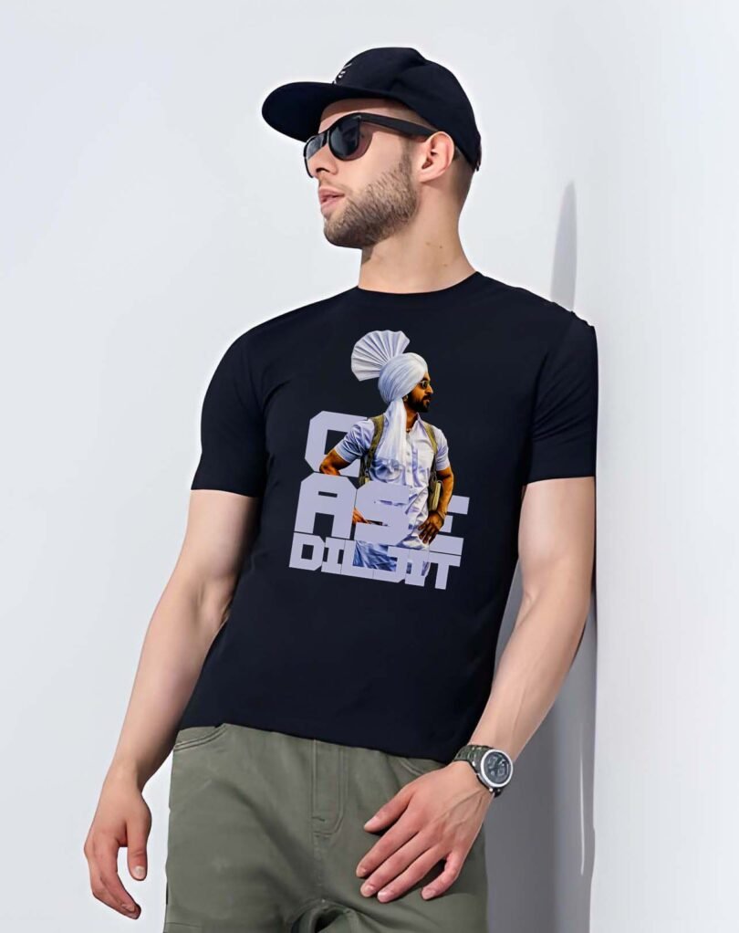 Black Graphic Print Cotton Regular T-Shirt for Men Casual Wear by Just Casual - Image 3