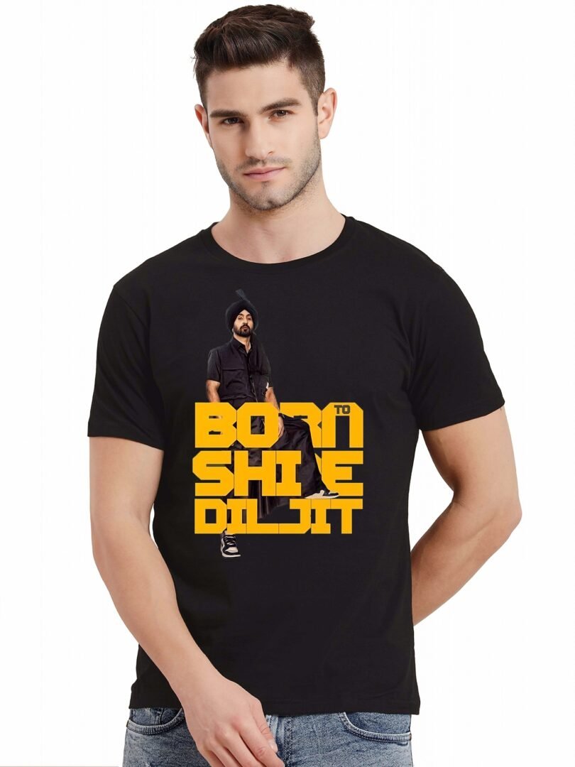 Black Graphic Print Cotton Regular T-Shirt for Men Casual Wear by Just Casual - Image 4