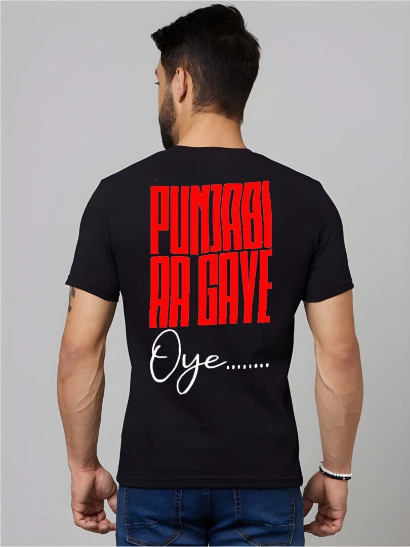 Black Graphic Print Cotton Regular T-Shirt for Men Casual Wear by Just Casual - Image 5