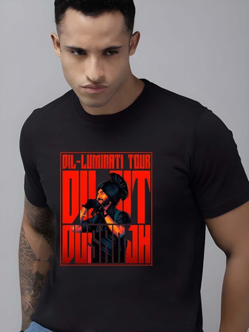Black Graphic Print Cotton Regular T-Shirt for Men Casual Wear by Just Casual - Image 2