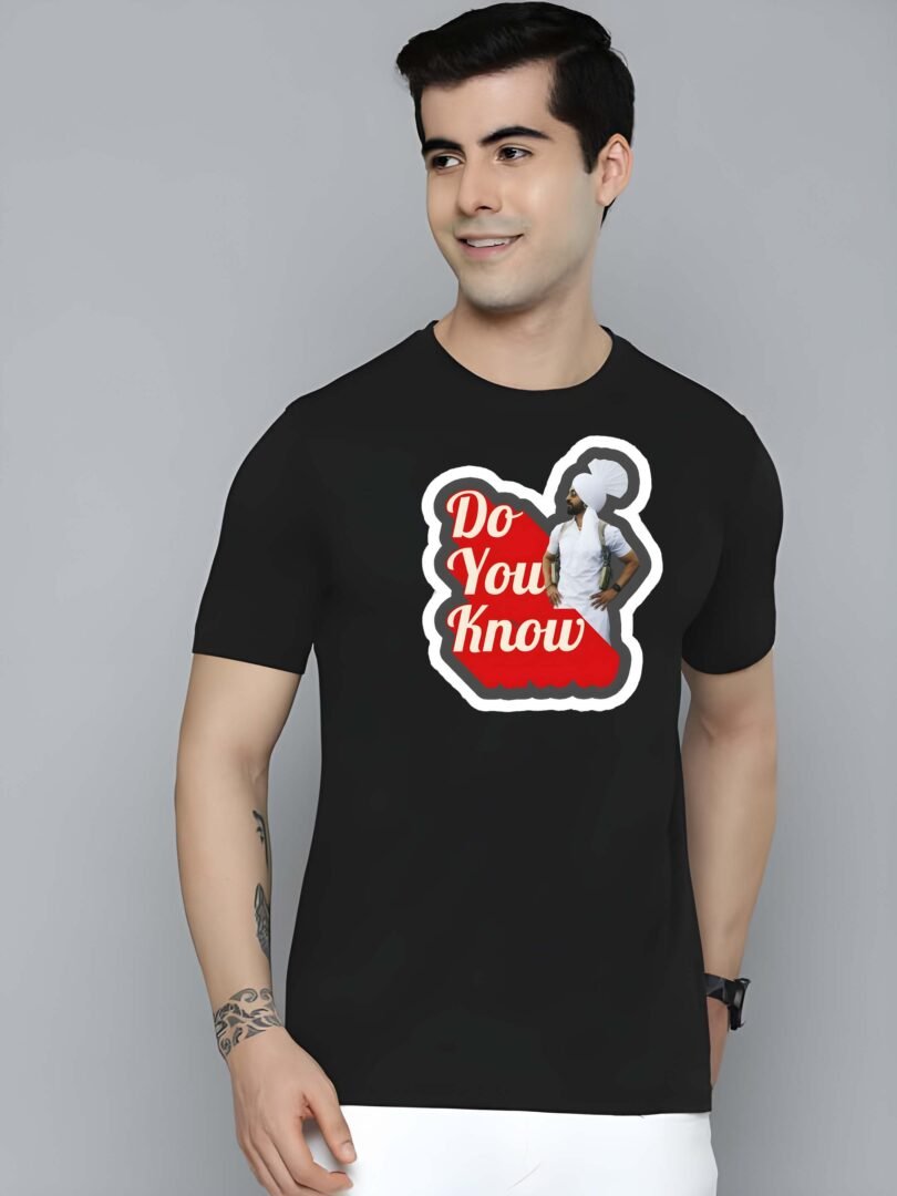 Black Graphic Print Cotton Regular T-Shirt for Men Casual Wear by Just Casual - Image 3