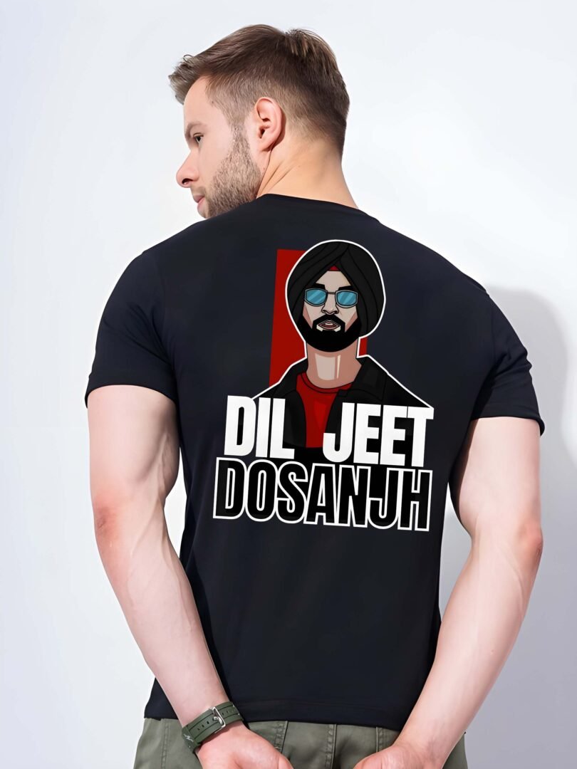 Black Graphic Print Cotton Regular T-Shirt for Men Casual Wear by Just Casual