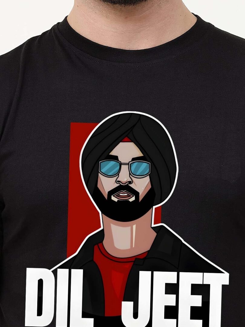 Black Graphic Print Cotton Regular T-Shirt for Men Casual Wear by Just Casual - Image 4