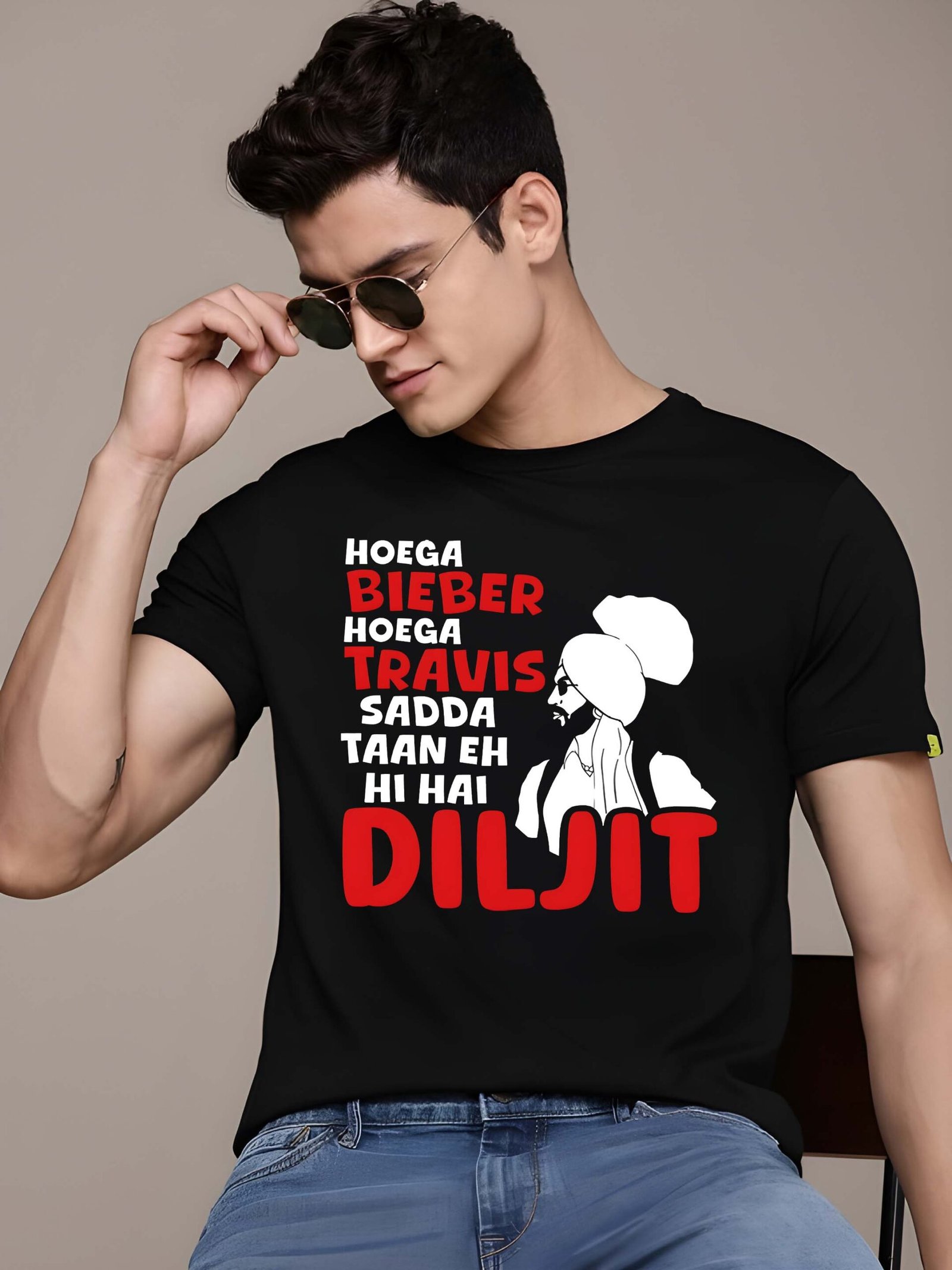 Black Graphic Print Cotton Regular T-Shirt for Men Casual Wear by Just Casual - Image 2